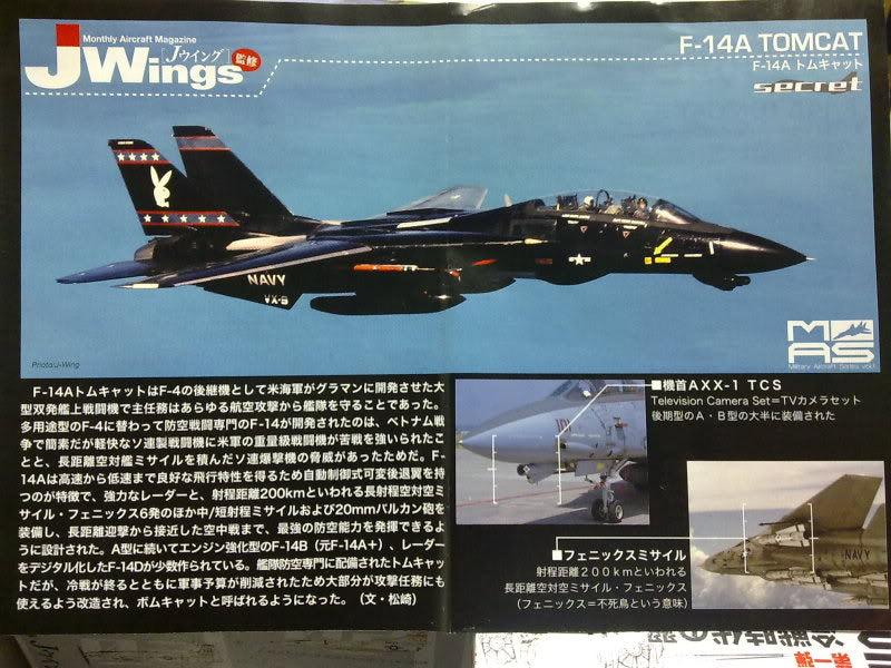 Cafereo 1/144 J-Wings US Navy fighter Tomcat F-14A VX Secret item model kit