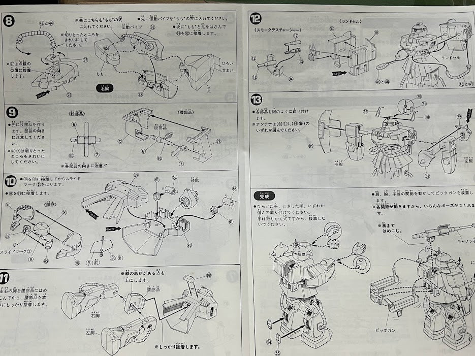 Bandai Gundam 0079 MSV 1/100 Zeon MS-06K Zaku Cannon classic model kit
