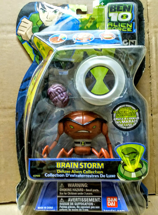 Bandai BEN 10 Alien Force - Deluxe Brain Storm with Clay Included Rare