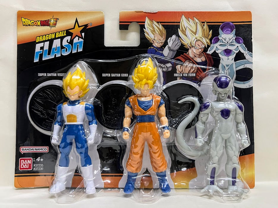 Bandai Dragon Ball Flash 3 action figure set - Super Saiyan Goku Vegeta frieza