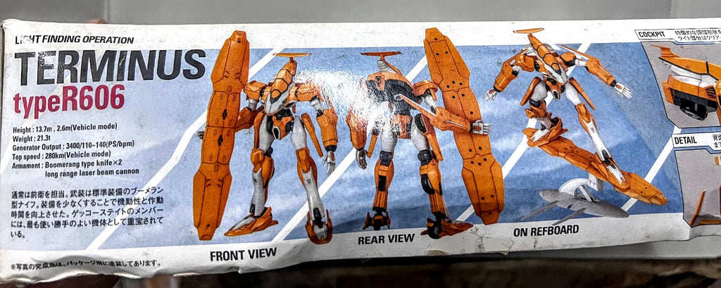 Bandai Eureka seven terminus TypeR606 Robot Action model kit (box is wear)