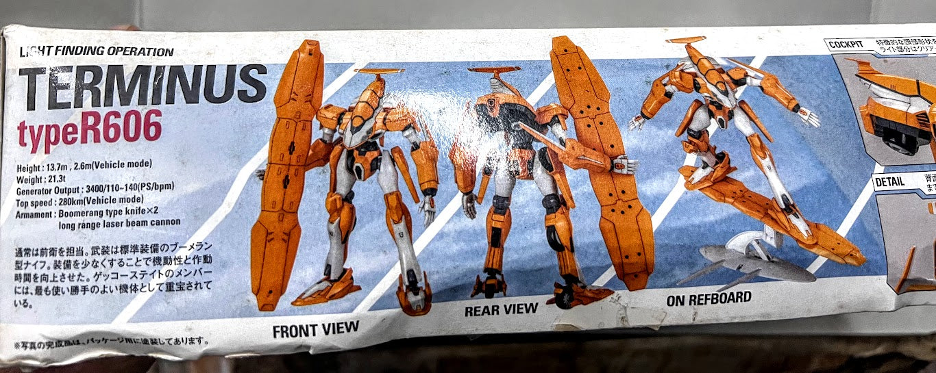 Bandai Eureka seven terminus TypeR606 Robot Action model kit (box is wear)