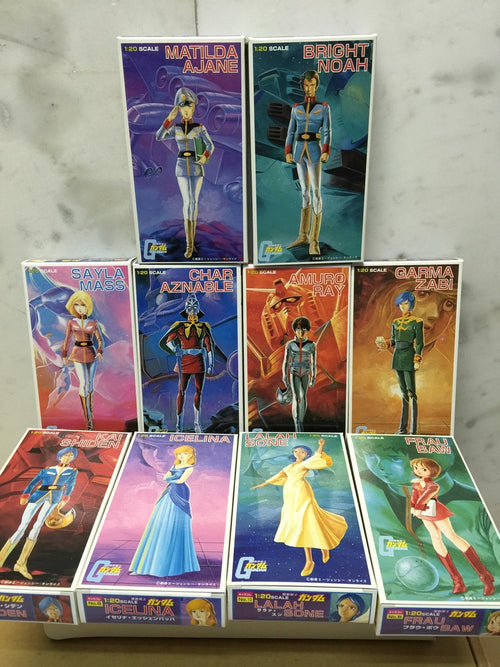 Bandai Gundam 0079 1/20 Cast / Character Collection 10 pcs Classic model kit set
