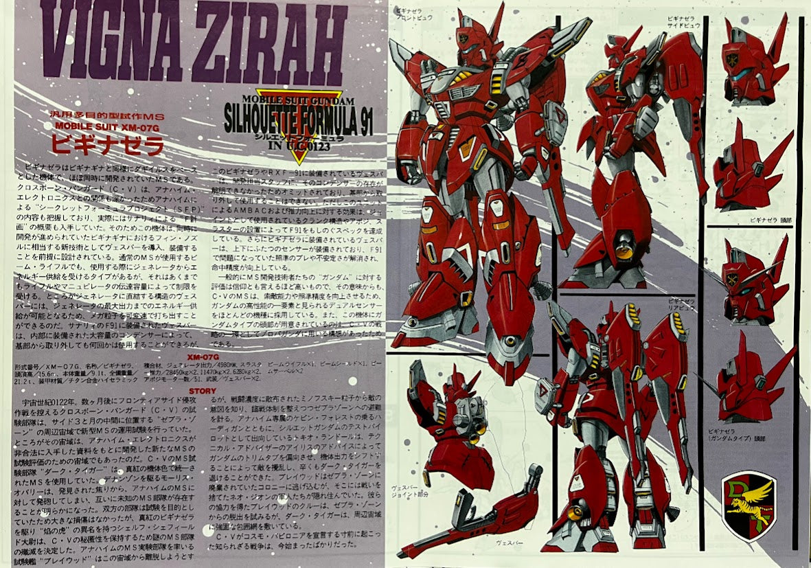 Bandai Gundam F91 - 1/100 Silhouette Formula F91 Vigna Zirah XM-07G model kit