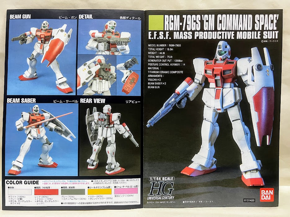 Bandai Gundam 1/144 HGUC 0080 EFSF RGM-79GS GM Command