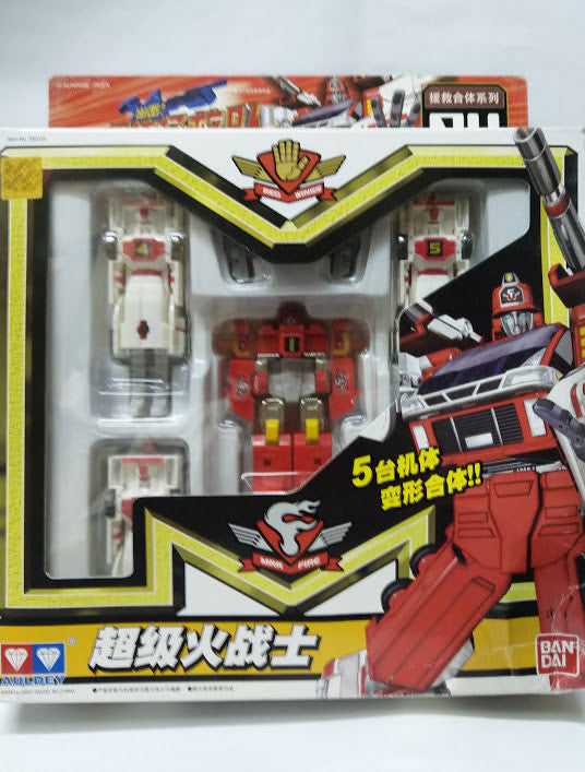 Bandai MRR Machine Robo Rescue 04 Red Wing HyperFire Transform figure マシンロボレスキュー