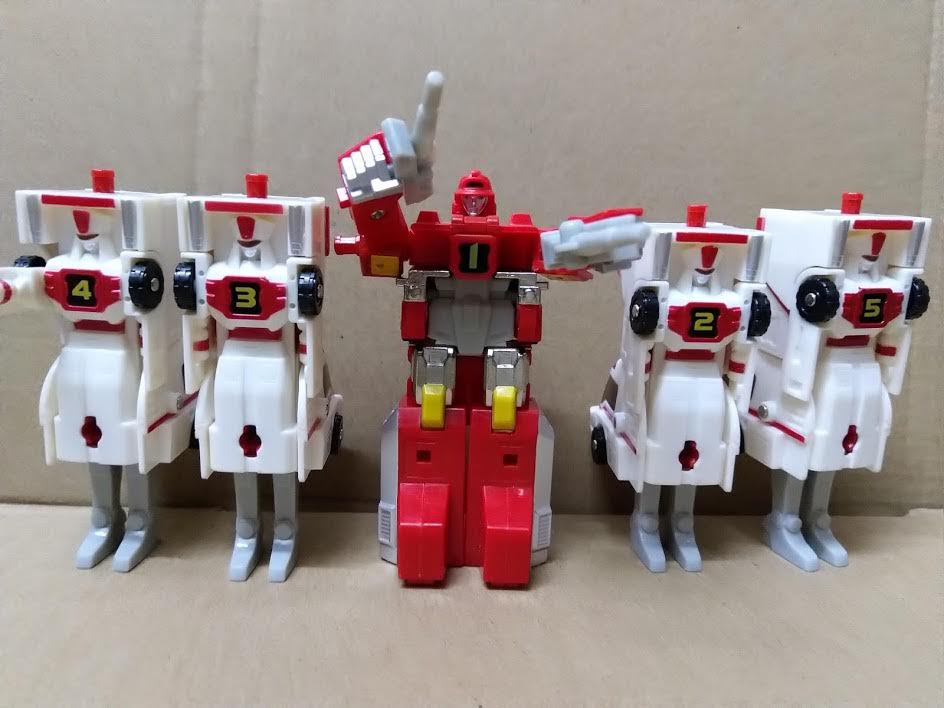Bandai MRR Machine Robo Rescue 04 Red Wing HyperFire Transform figure マシンロボレスキュー
