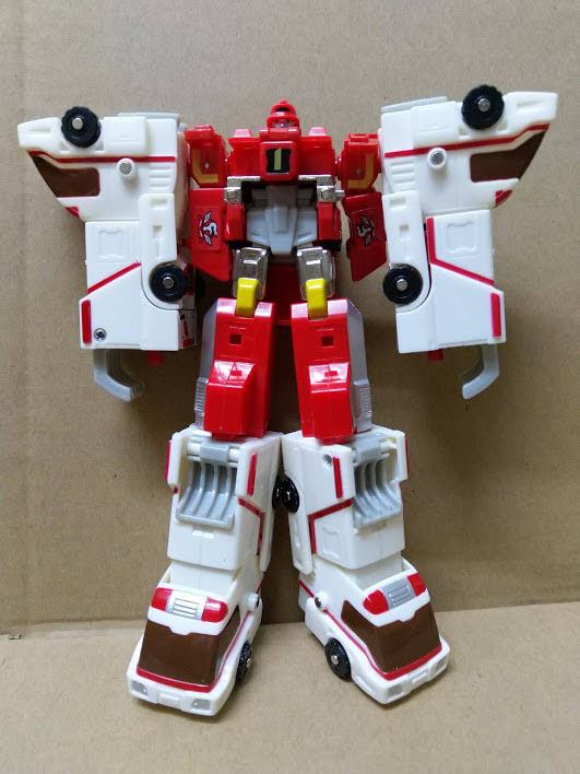 Bandai MRR Machine Robo Rescue 04 Red Wing HyperFire Transform figure マシンロボレスキュー