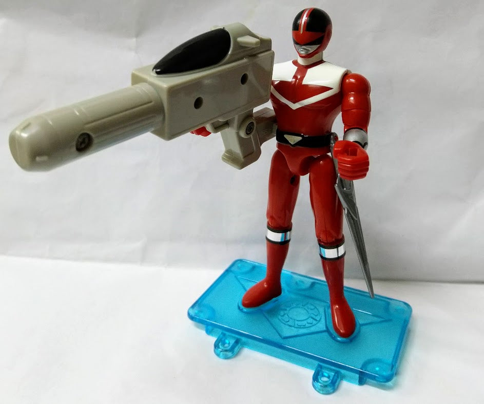 Power rangers Time force Red action 5 inches ranger figure weapon Light fuction (old packing)
