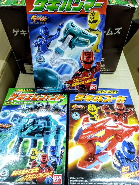 Power rangers Jungle fury mini candy toys weapon set 3 boxes toys and model kit