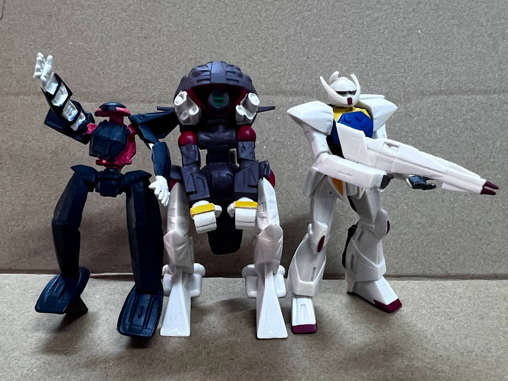 Bandai Turn A Gundam, Wodom, Flat MS gashapon figures 9cm 3.5inches 1999 rare