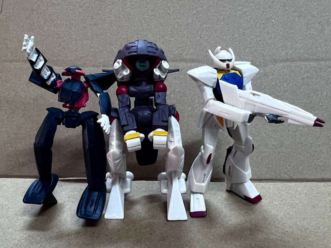 Bandai Turn A Gundam, Wodom, Flat MS gashapon figures 9cm 3.5inches 1999 rare