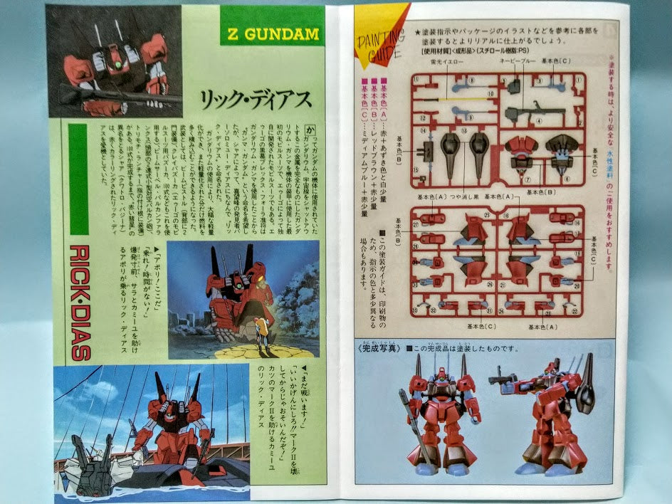 Bandai Z Gundam 1/220 Mobile Suit AEUG Rick Dias classic model kit