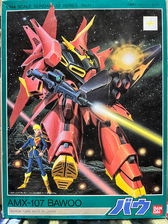 Bandai ZZ Gundam 0088-1/144 Neo Zeon Mobile Suit AMX-107 Bawoo model kit