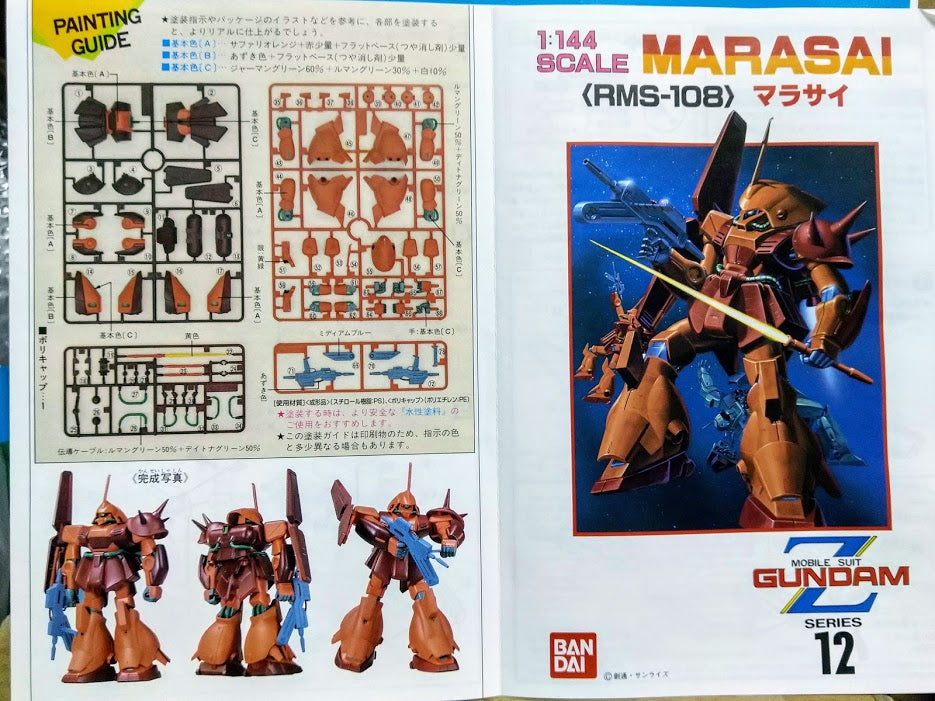 Bandai Z Gundam 0087 1/144 TITANS Mobile Suit RMS-108 Marasai classic model kit