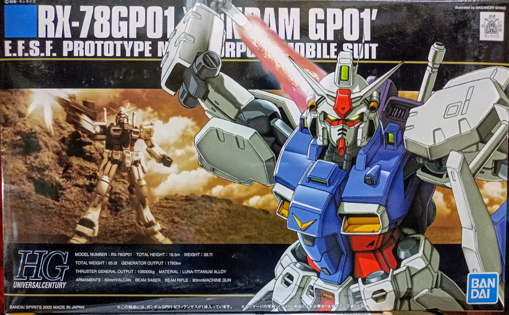 Bandai U.C.0083 RX-78GP01 ESFS Gundam Prototype HG grade Gundam GP01 model kit