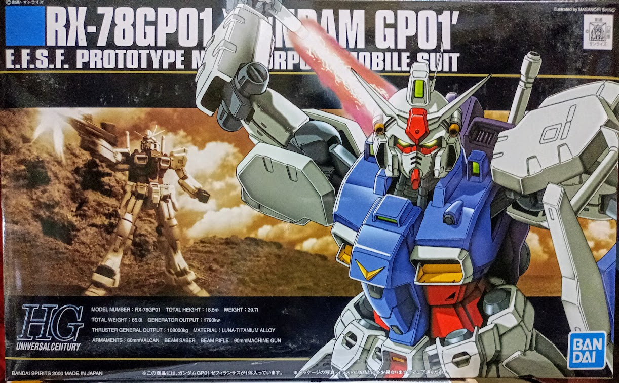 Bandai U.C.0083 RX-78GP01 ESFS Gundam Prototype HG grade Gundam GP01 model kit