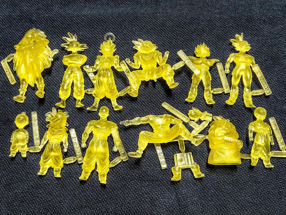 Bandai Dragon Ball gashapon collection 12 mini action figures Yellow lot rare