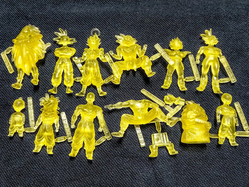 Bandai Dragon Ball gashapon collection 12 mini action figures Yellow lot rare