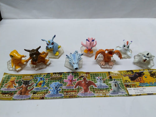 Bandai Digimon gashapon 8 figures Agumon Biyomon Greymon Gomamon Garurumon