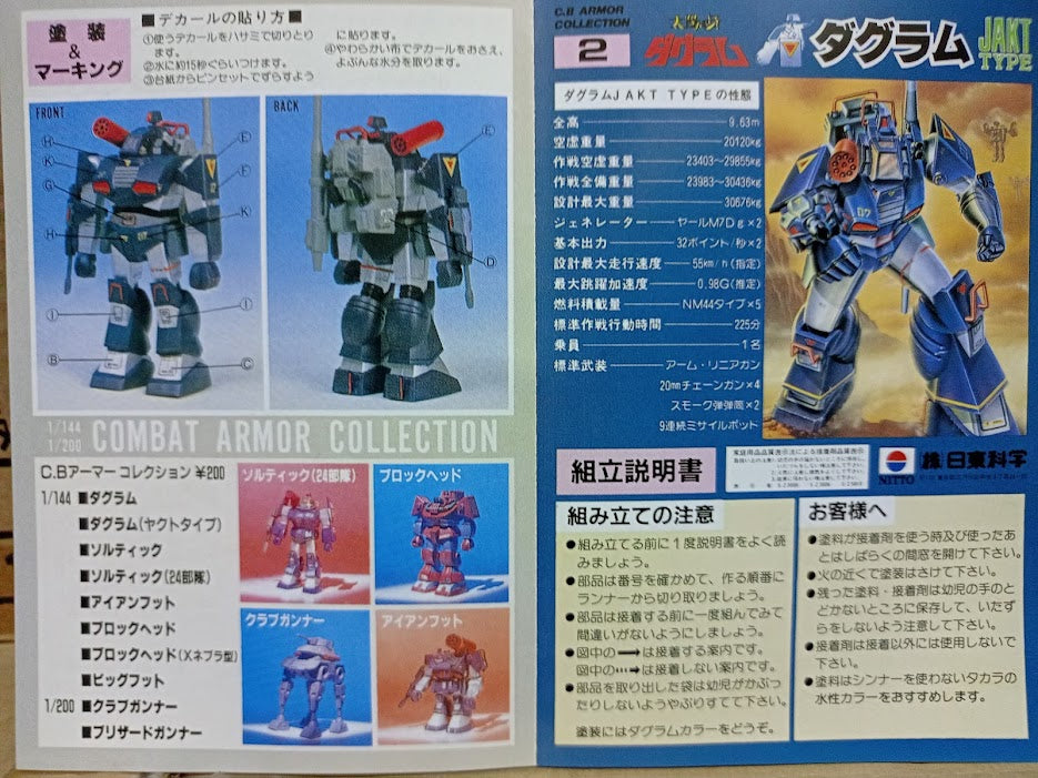 Doyusha combat armor Battletech - Dougram JAKT type 1/144 scale model kit rare