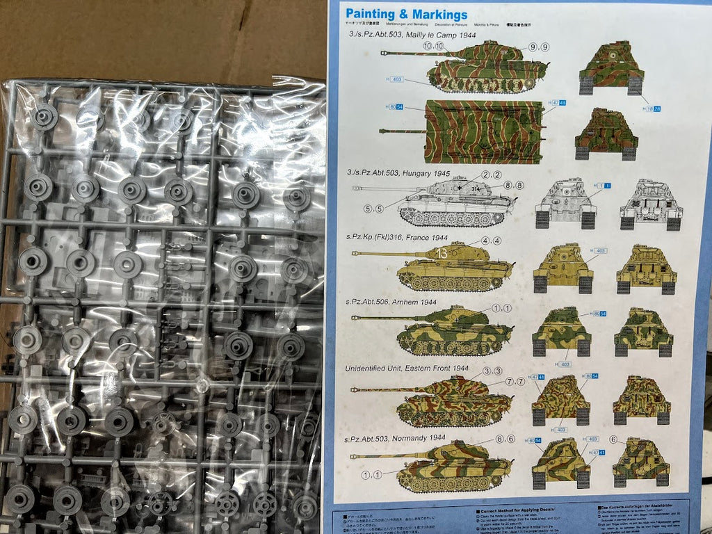 Dragon 1:72 World tank model kit - German Panzer King Tiger Porsche turret w Zimmerit