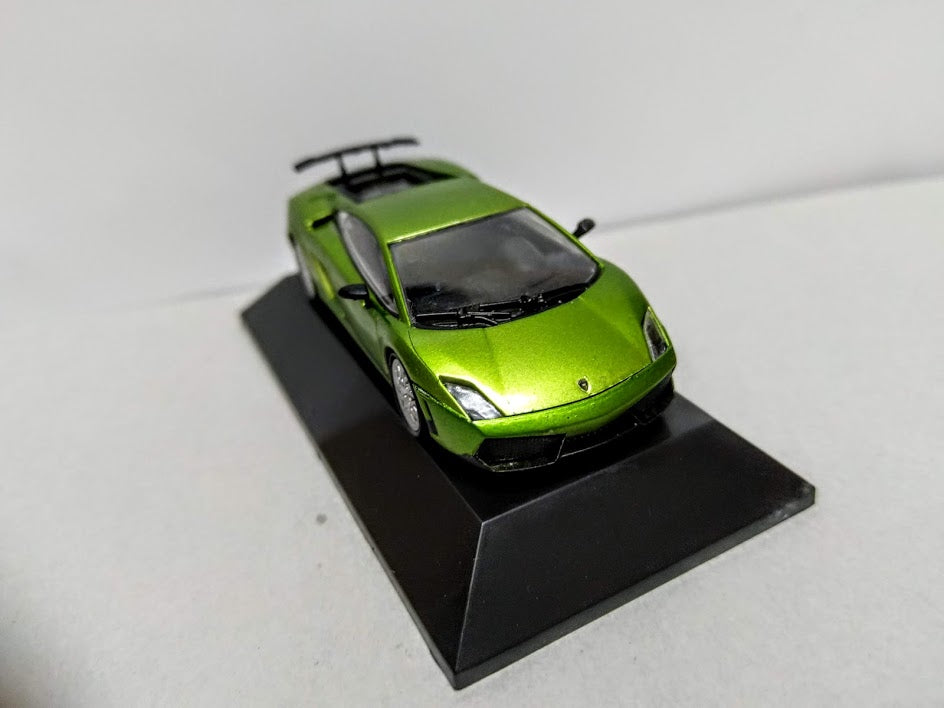 F-Toys 1/64 Sport Racing Car Lamborghini Gallardo Silver Green model kit
