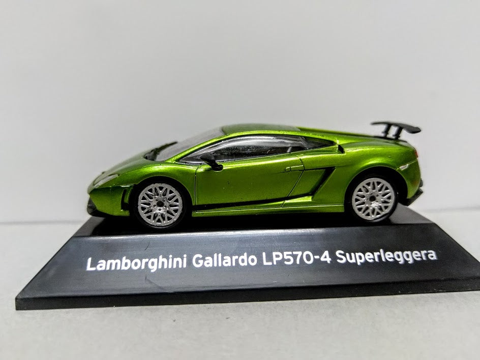 F-Toys 1/64 Sport Racing Car Lamborghini Gallardo Silver Green model kit