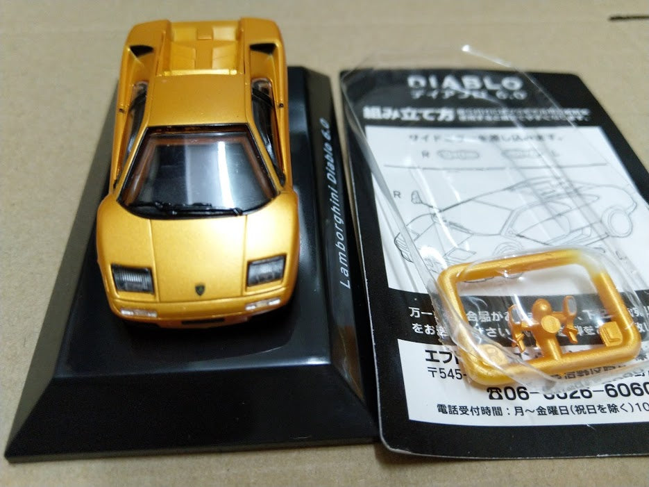F-Toys 1/64 HO Sport Racing Car Lamborghini next Diablo model Golden