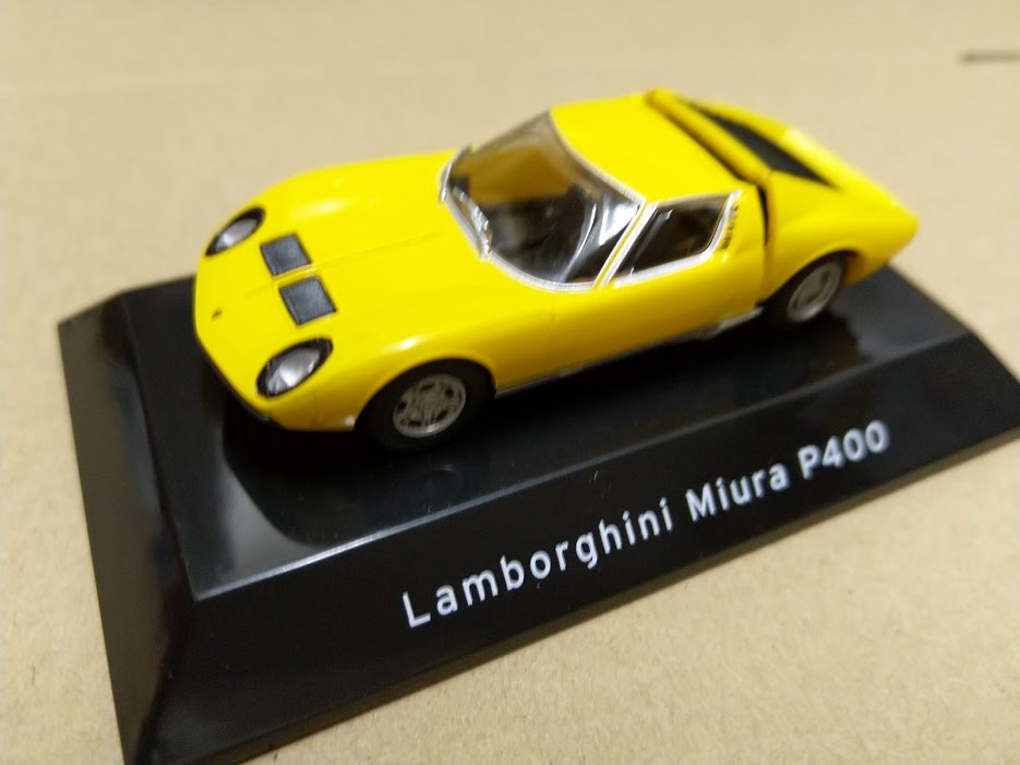 F-Toys 1/64 HO Sport Racing Car Lamborghini next Miura P400 static model Yellow