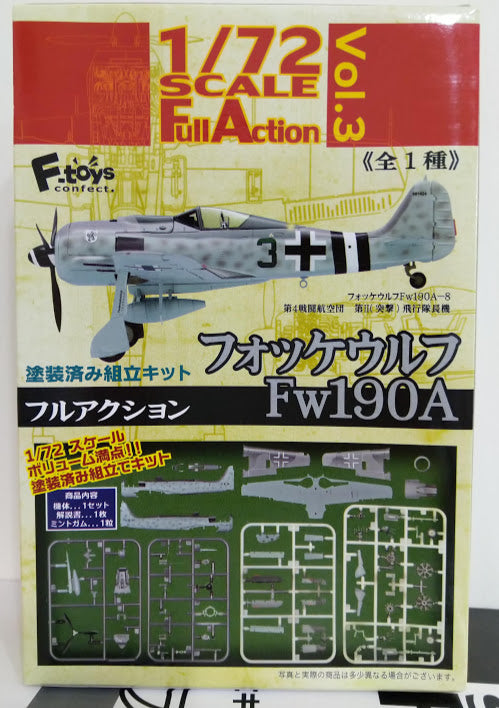 F-Toys 1/72 Full Action model kit German Luftwaffe Focke-Wulf FW190A Fighter
