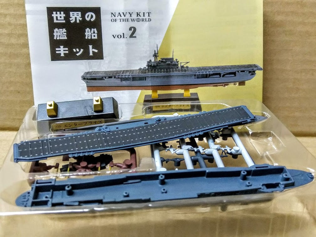 F-toys 1/2000 Navy Kit Battleship 2 #02A Aircraft Carrier USS Enterprise CV-6