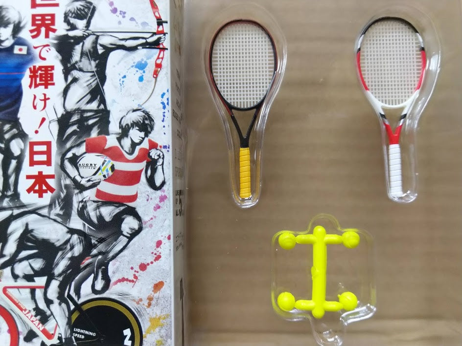 F-toys 1/12 Sport Gears collection - Tennis Rackets and balls