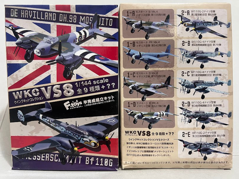 F-Toys 1:144 WWII Aircraft WKC VS8 #2C Luftwaffe Bf110G-4 NJG 1/9  model kit