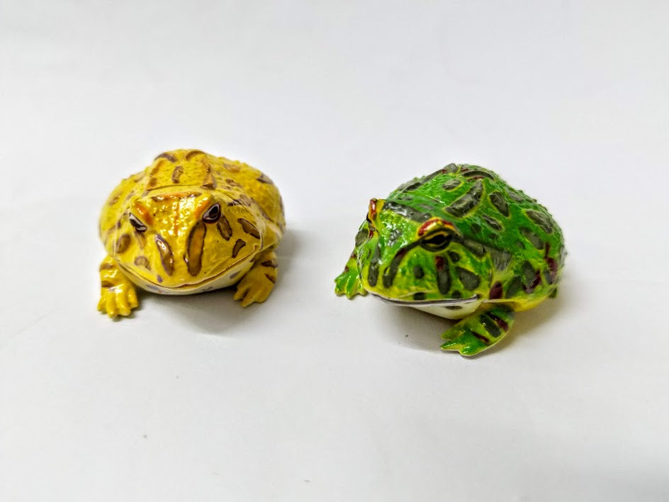 Kaiyodo Furuta Choco egg animal figure Collection - horned frog x 2 pcs