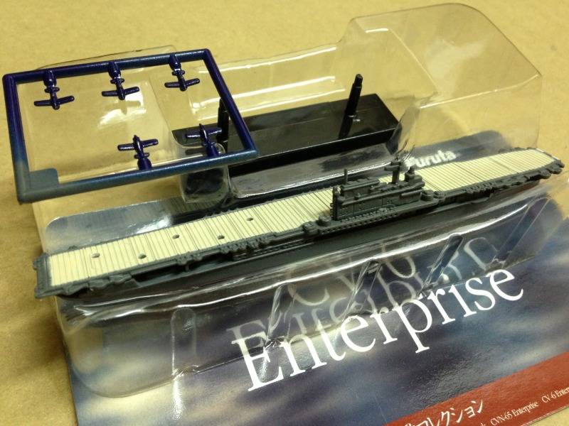 Furuta Battleship WWII - USS Enterprise CV-6 Aircraft carrier model kit 4 inches