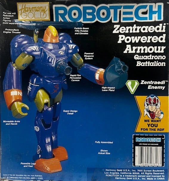Harmony Gold Robotech Macross Zentradi Power Armor Quadrono Battalion Figure