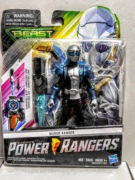 Hasbro Power Rangers Beast Morphers 6 inches Figure - Silver Ranger