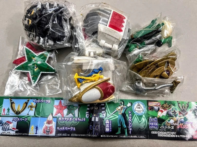 Power Rangers Hurricaneger Rangers with megazord storm gashapon set