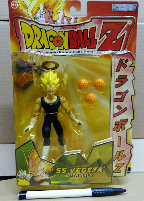 JAKKS Pacific Dragon Ball Z Rare figure collection SS Super Saiyan Vegeta w Halo