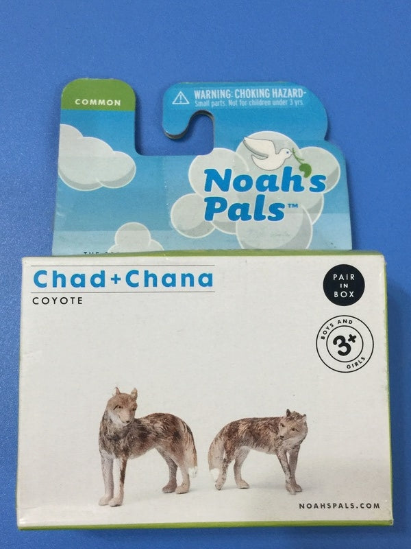 Noah's Pals Wild Life Animal figures 1/24 Two Coyote Chad & Chana Noah ark