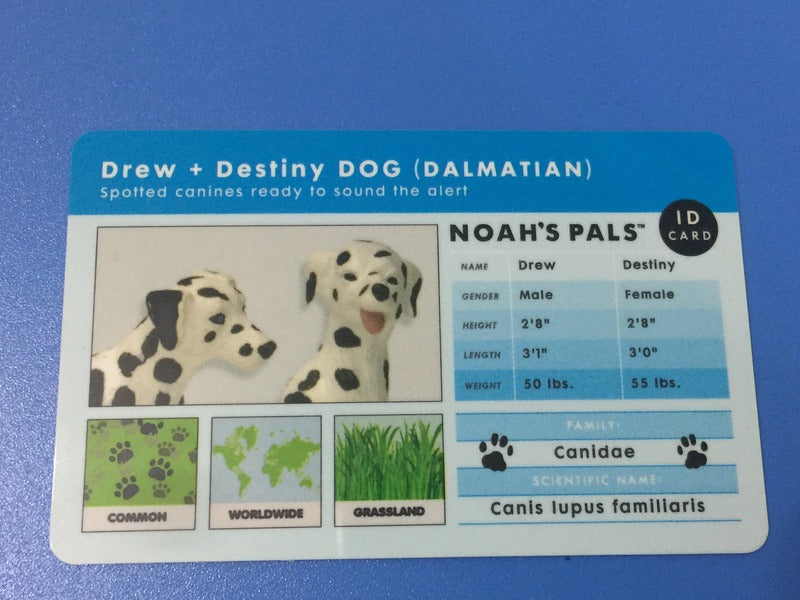Noah's Pals Noah ark Animal figure 1/24 Two Dogs Dalmatian Drew n Destiny