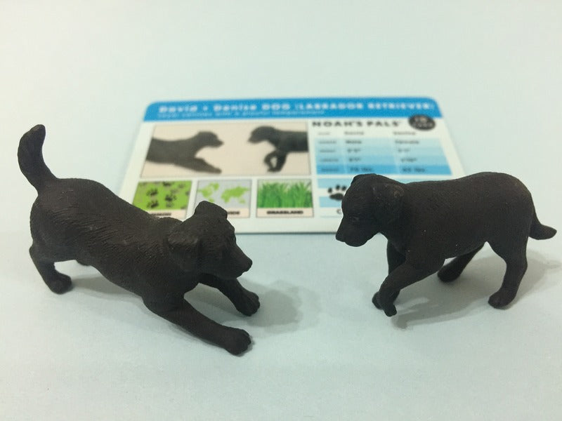 Noah's Pals Noah ark Animal figure 1/24 Two Dogs David Denise Labrador Retriever
