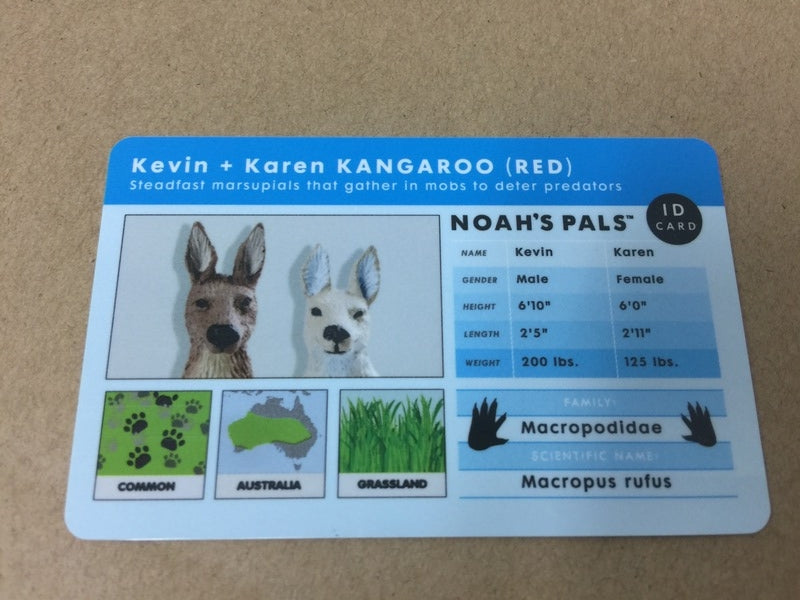 Noah's Pals Wild Life Animal figures 1/24 Two kangaroos - Kevin & Karen Noah ark