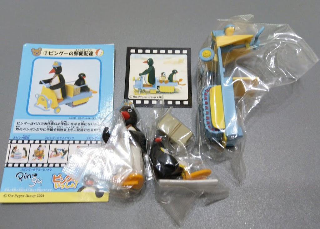 Pygos Pingu action figure series #01 - Pingu and Postman Express rare set