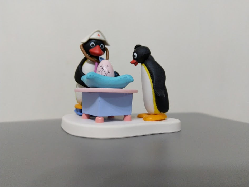 Pygos Pingu action figure series #02 - Pingu at birth rare set