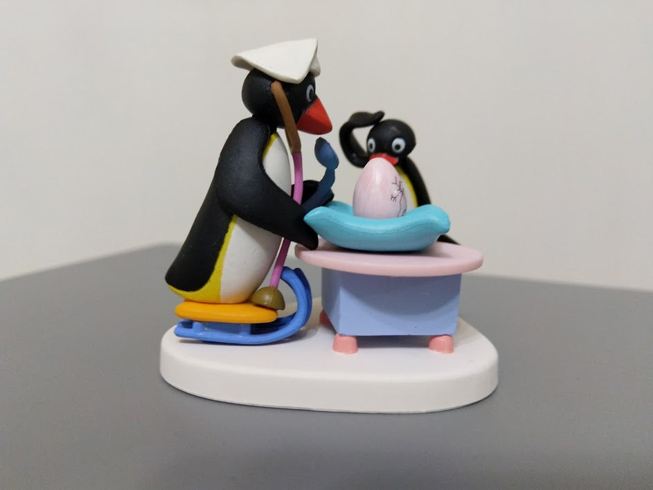 Pygos Pingu action figure series #02 - Pingu at birth rare set
