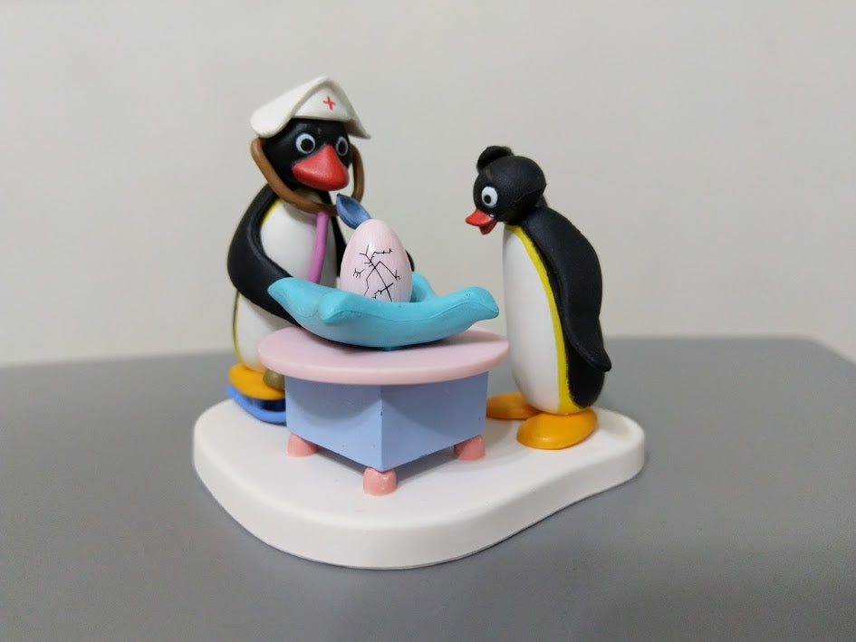 Pygos Pingu action figure series #02 - Pingu at birth rare set