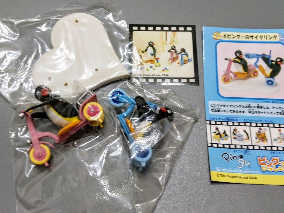 Pygos Pingu action figure series #04 - Pingu and Cycling Scooter set rare