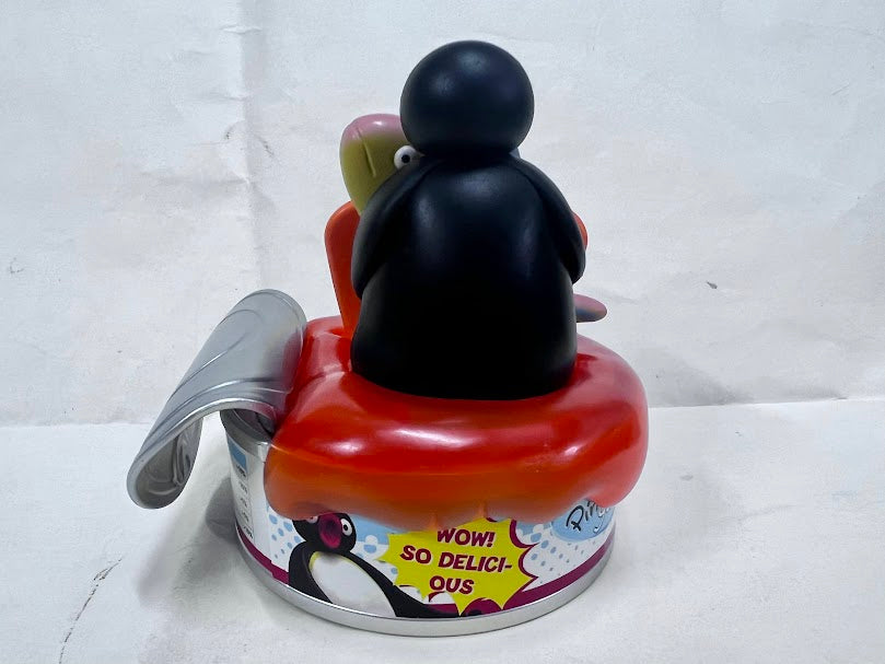Pygos Pingu action figure Funny Scene - I love canned food w Pingu family tokens